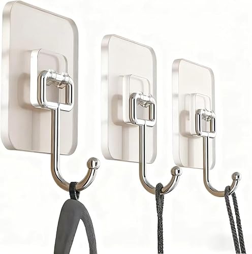 Miniatura 9 de Ganchos de pared adhesivos resistentes, paquete de 15, ganchos transparentes impermeables para baño, cocina, ducha, ganchos adhesivos fuertes para