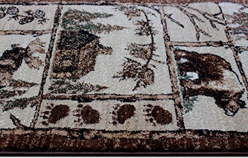 Masadarugsbearcabinmoosearearug2feet4inchx10feet9inchlongrunner  Urban Country Home Decor Masada rugs bear cabin moose area rug 2 feet 4 inch x 10 feet 9 inch long runner  urban country home decor