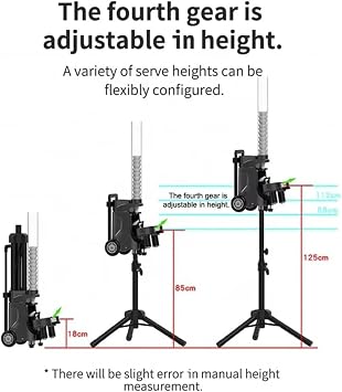 Automatic Badminton Serve Machine, Portable Badminton Training Device with Metal Bracket Adjustable Angles Automatic Rebound Badminton with Serving Frequency 1-5s/Ball