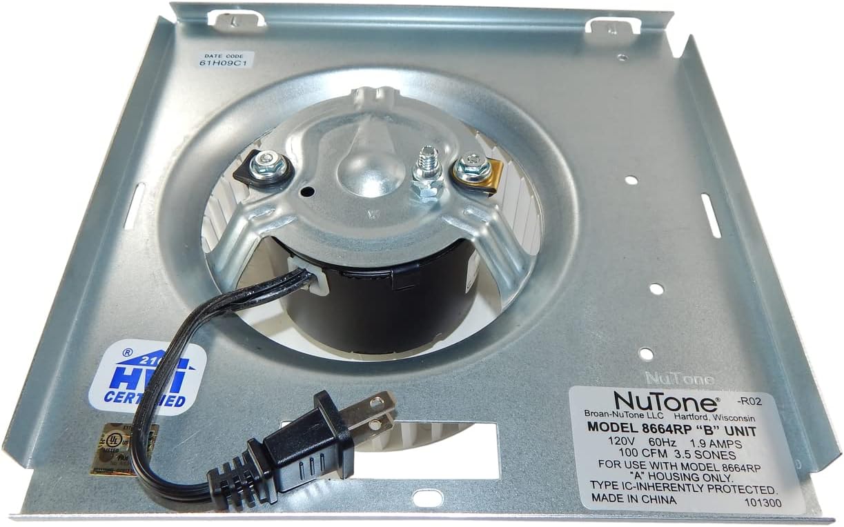 One-Day Sale: Up to 50% Off Nutone Motor (8664RP) Assembly # 97017706 1550 RPM; 1.2 amps, 115 volts