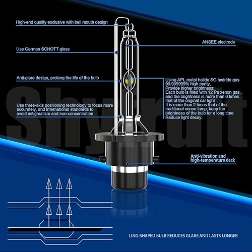 Miniatura 5 de 9005 de haz alto+bombillas HID D2S para faros delanteros+bombillas antiniebla H11 + bombillas de circulación diurna 90059006, aptas para Acura MDX