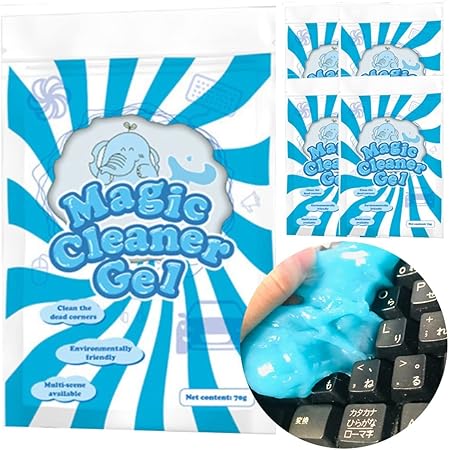 キーボード 掃除 スライム 5袋セット(70ｇ×5袋) 埃取り 粘着クリーナー 隙間 車内の掃除 (5袋)
