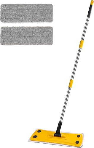 qimedo MOP Z2, trapeadores planos para limpieza de pisos con mango largo, herramienta de limpieza de pisos para el hogar, mopa para