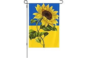 12.5" x 18" Patriotic Ukrainian Garden Flag with Vibrant Sunflower for Outdoor Patriotism
