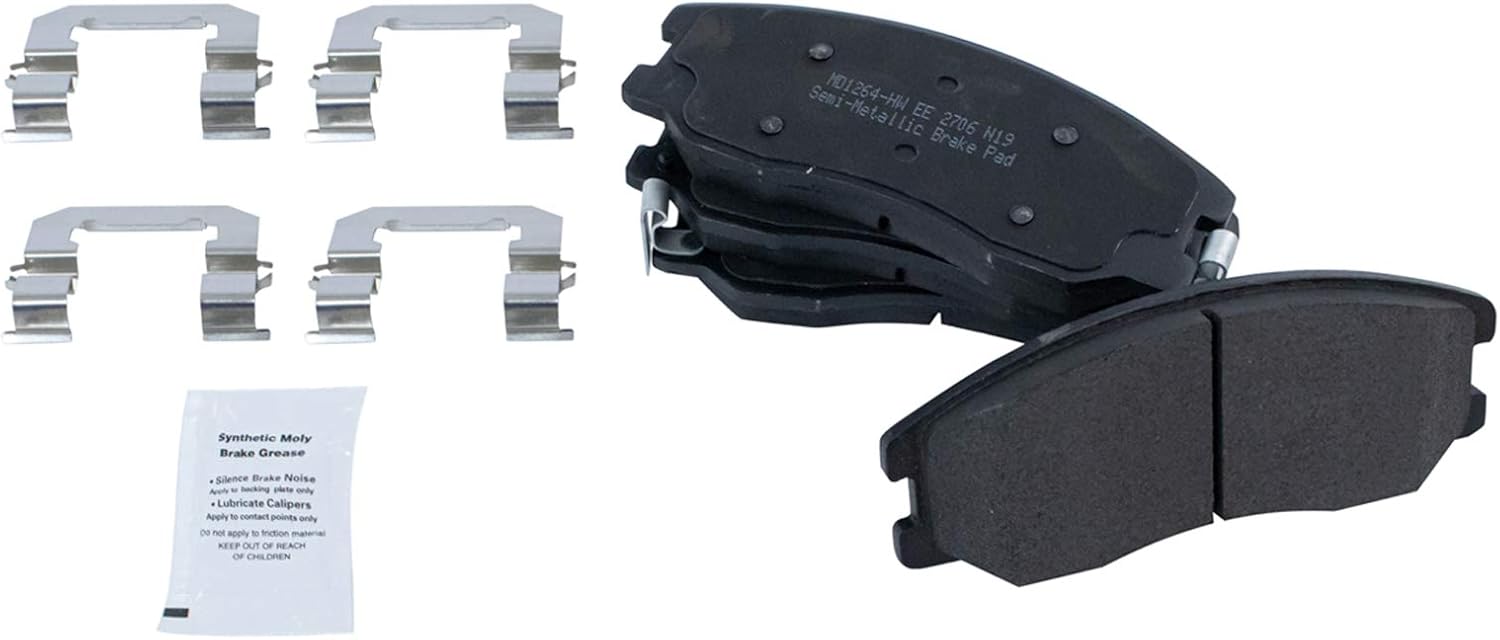 TRQ Front Brake Pad & Rotor Kit Semi-Metallic Compatible with 2012-2013 Chevrolet Captiva Sport 2007-2009 Equinox Pontiac Torrent 2008-2010 Saturn Vue Suzuki XL-7