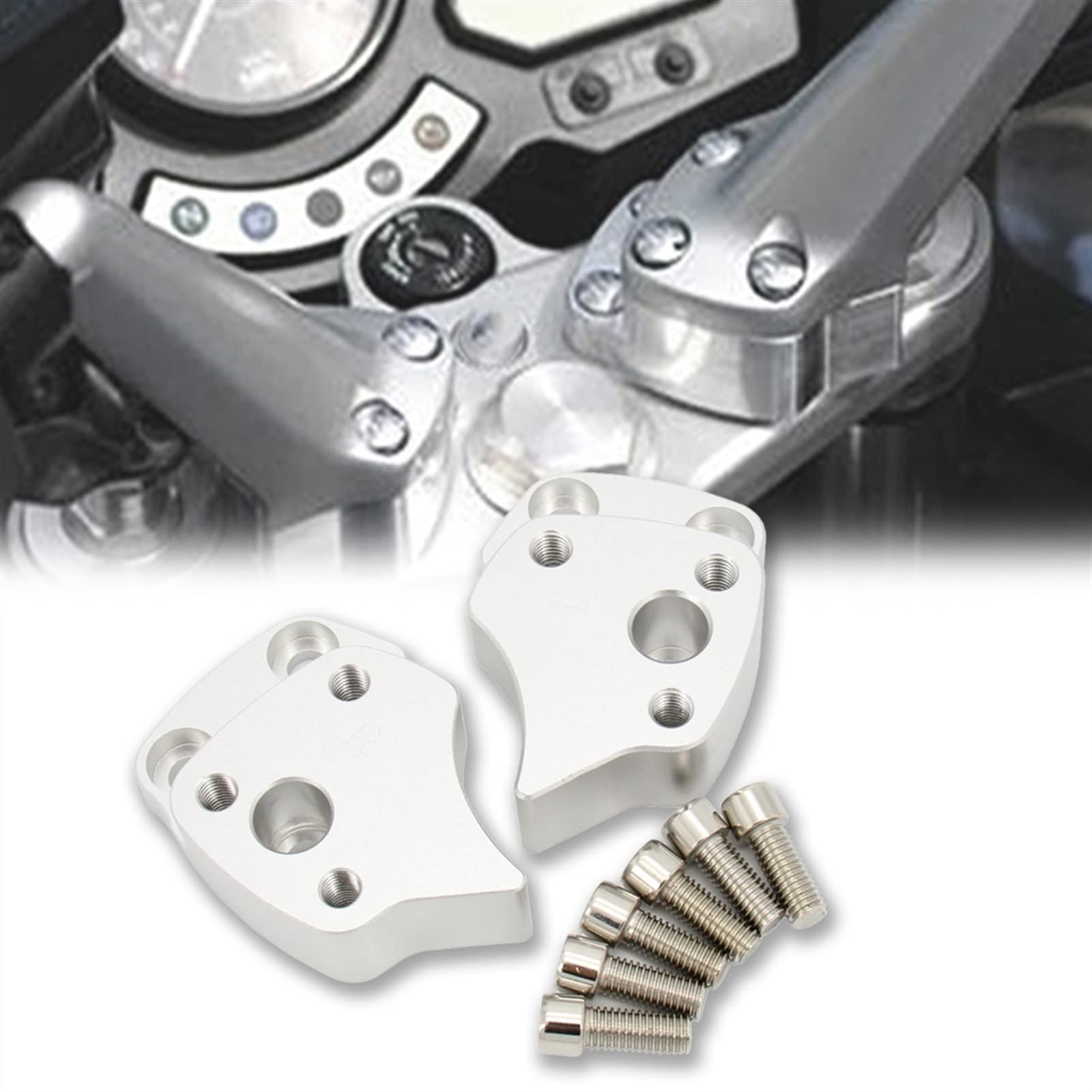 Guidon riser mount clamp de précision pour moto de route Yamaha FJR1300