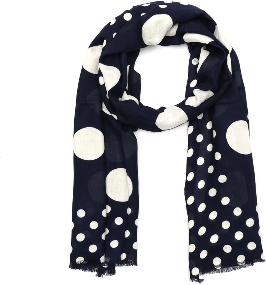 kate spade new york Women's Breezy Dot Viscose Oblong Scarf, Stylish & Lightweight Fashion Accessory