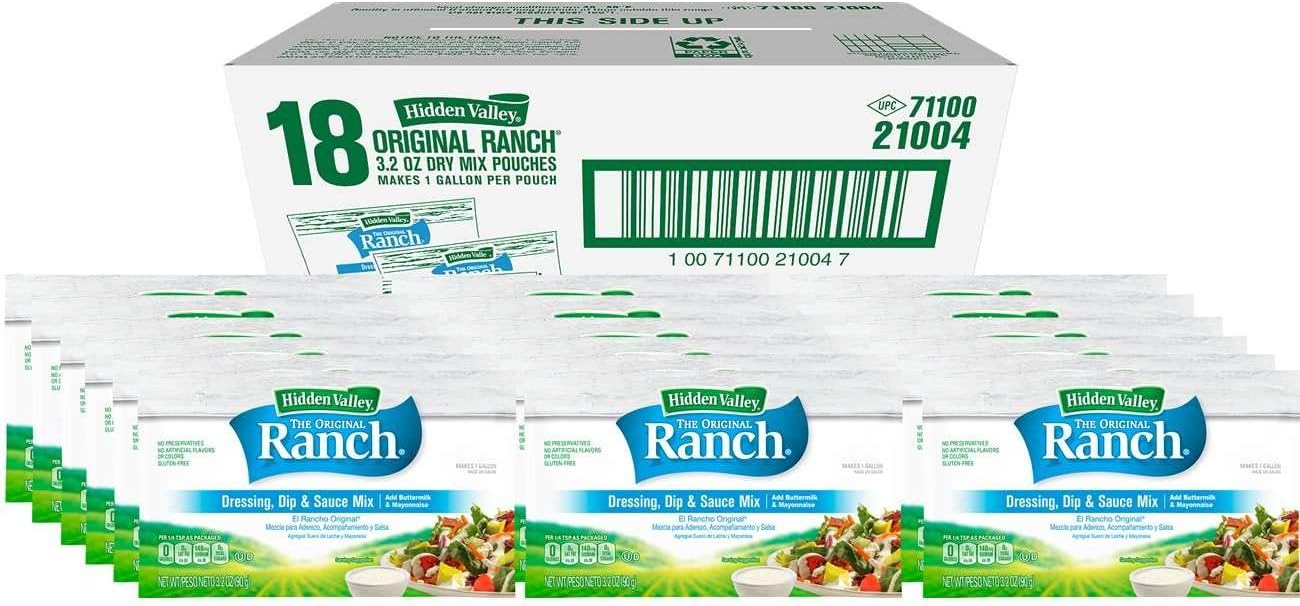 Hidden Valley, Ranch Original Dry Mix, Gluten Free, 1 Gallon (18 Count)
