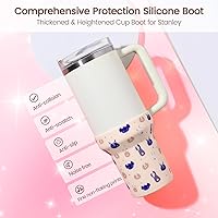 Vista 80 de Botas de silicona para Stanley, protector inferior de copa, accesorios para Stanley Quencher H2.0 FlowState Tumbler 20oz/20oz/30oz/Stanley Adventure