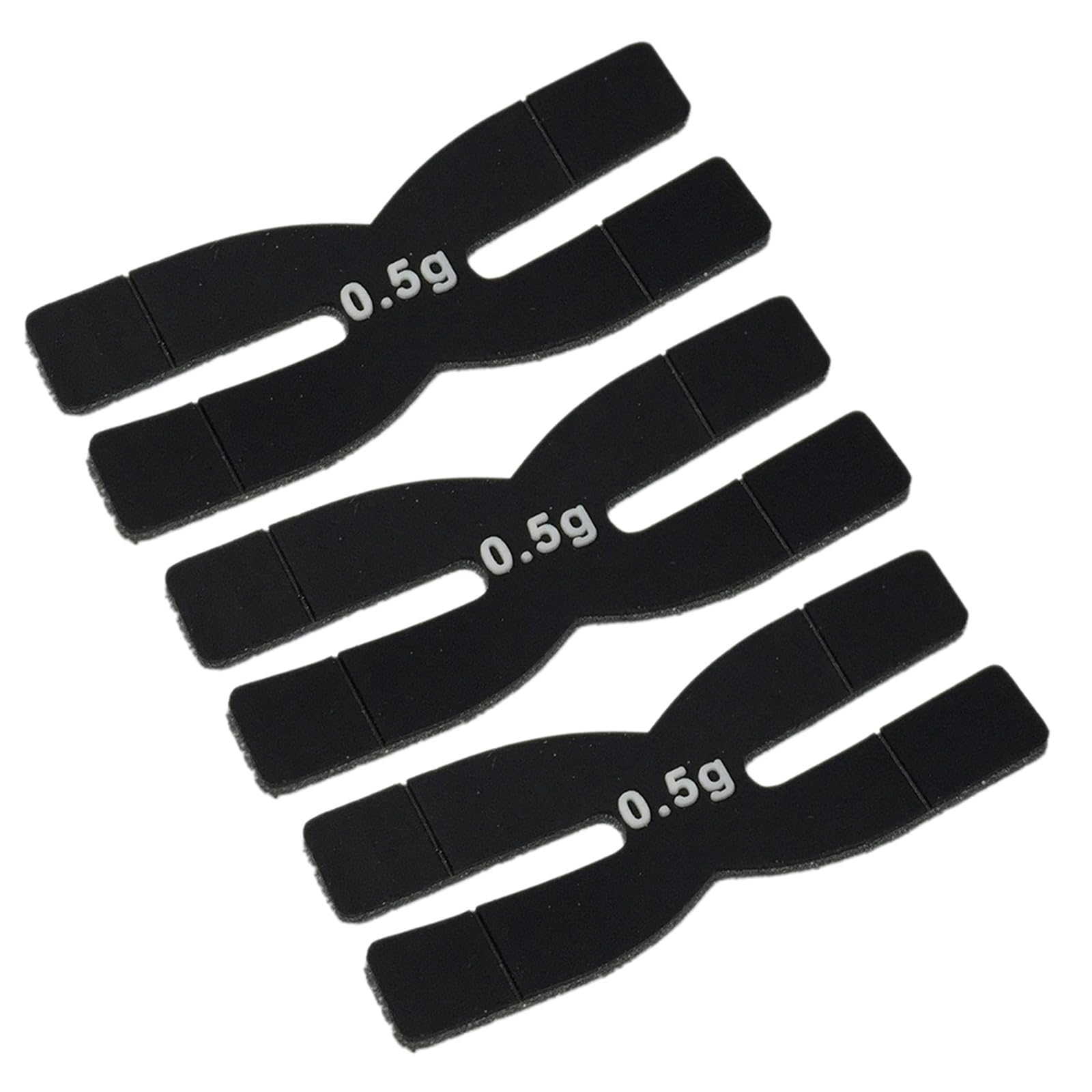 3 Pcs H-shaped Silicone Tennis Racquet Tapes 0.5g Badminton Racket Weight Strips Easy To Use