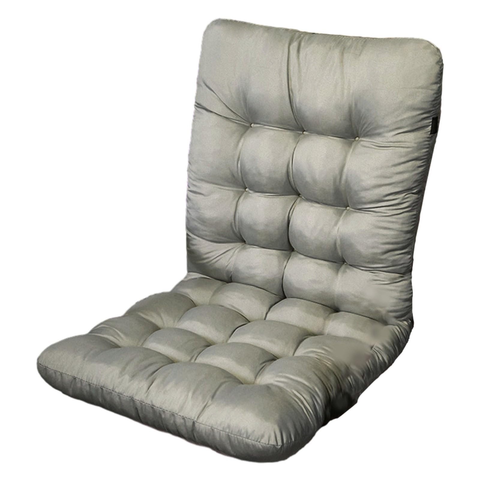 HMifjUM Garden Chair Cushions with Backs, Rocking Chair Cushions Outdoors/Indoors Waterproof Soft Seat Pads, Premium Tufted Cushion Pads, Rocking Chair Pads High Back (GREY, 45 * 85cm)