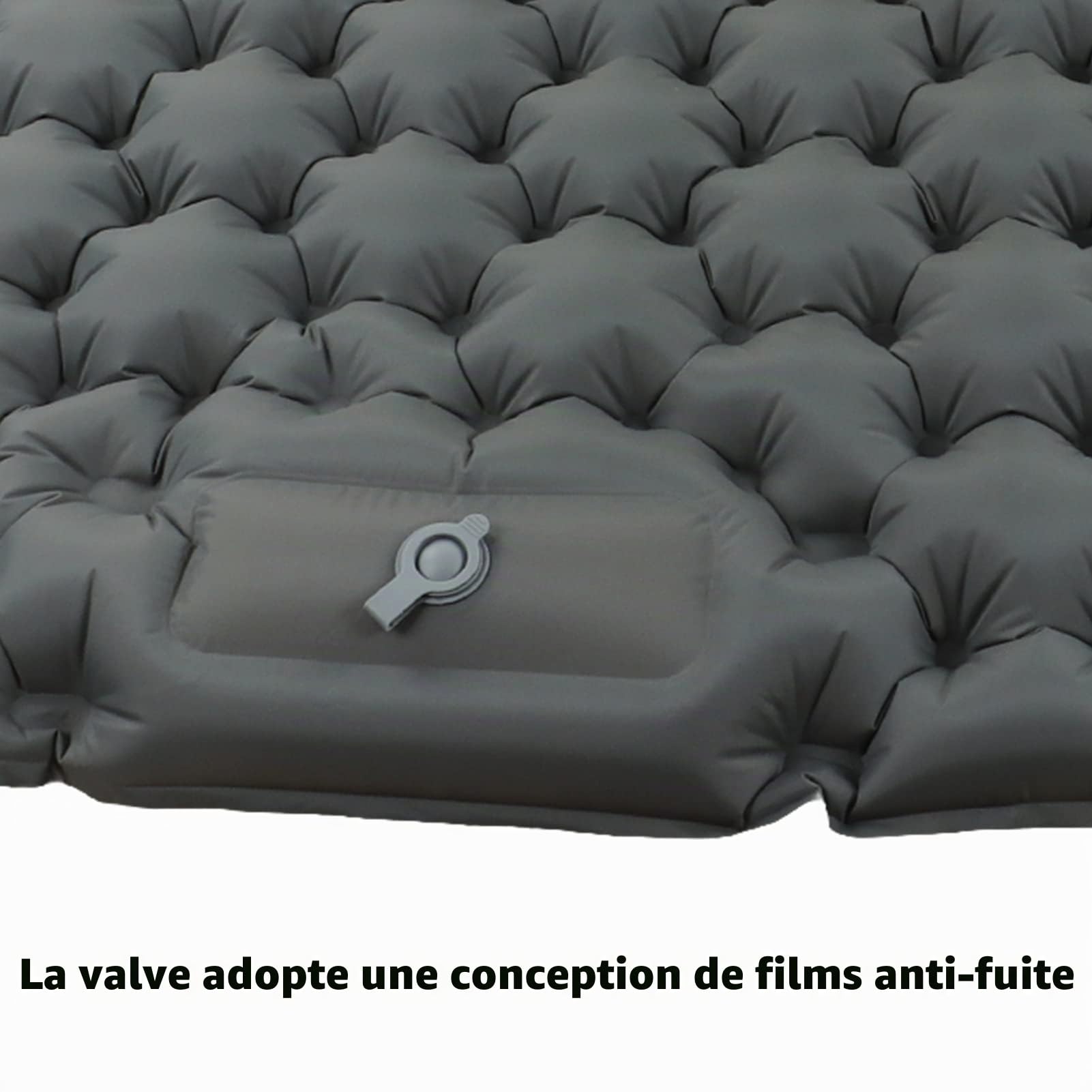 BuyWeek Matelas de Camping Autogonflant, 196 x 125 x 9 cm Matelas de Gonflable 2 Personnes Imperméable avec Pompe à Pied et Oreiller pour Randonnée, Plage, Voyage et Tente
