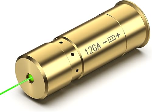 Feyachi Green Bore Sight 9mm223 5.56mm12 Gauge Bore Sight Laser Boresighter with 3 Sets of Batteries