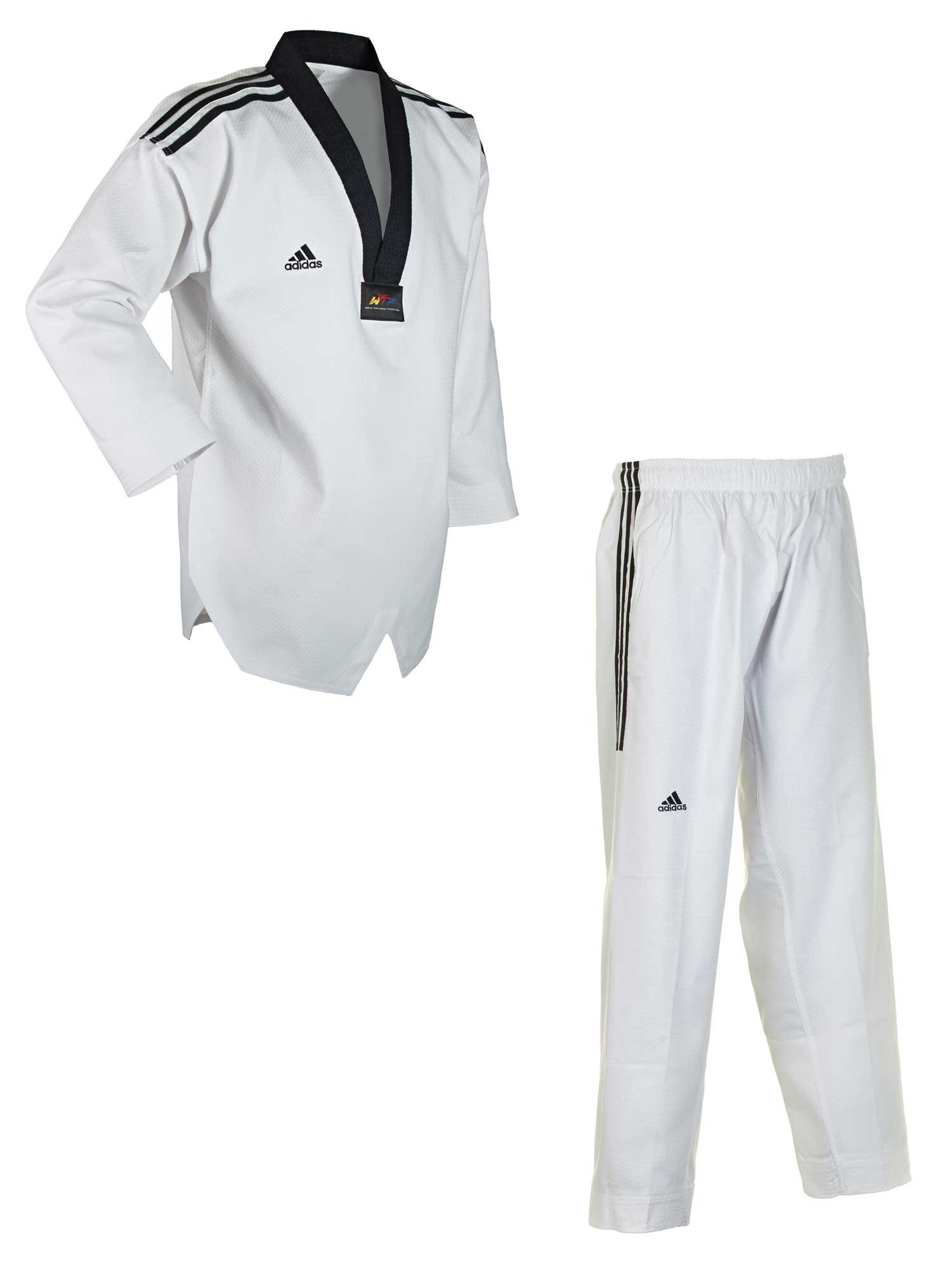 adidas Grand Master Taekwondo Dobok Uniform W/3 Streifen