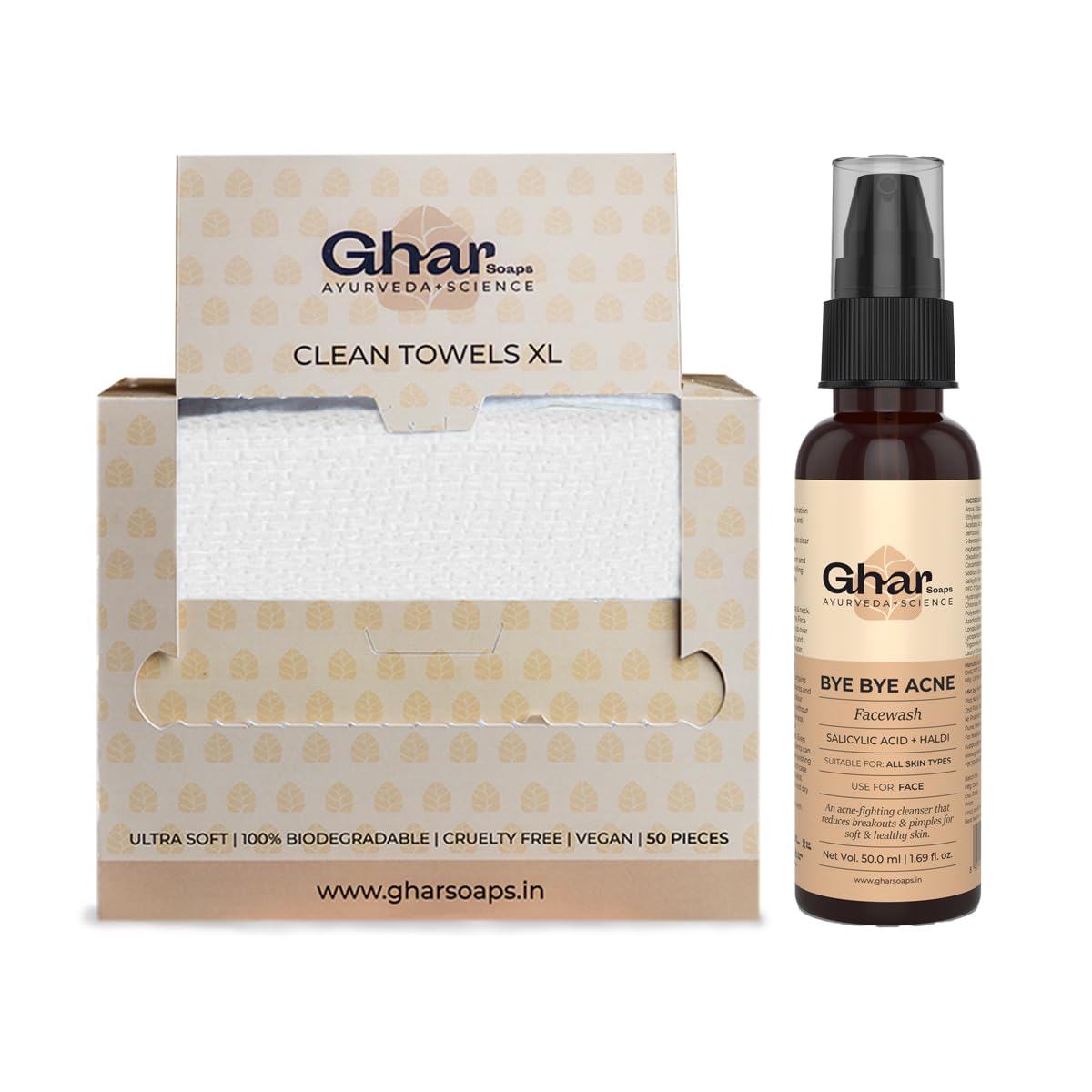 Ghar Soaps Clean Towels India's 1ST Disposable Face Towel