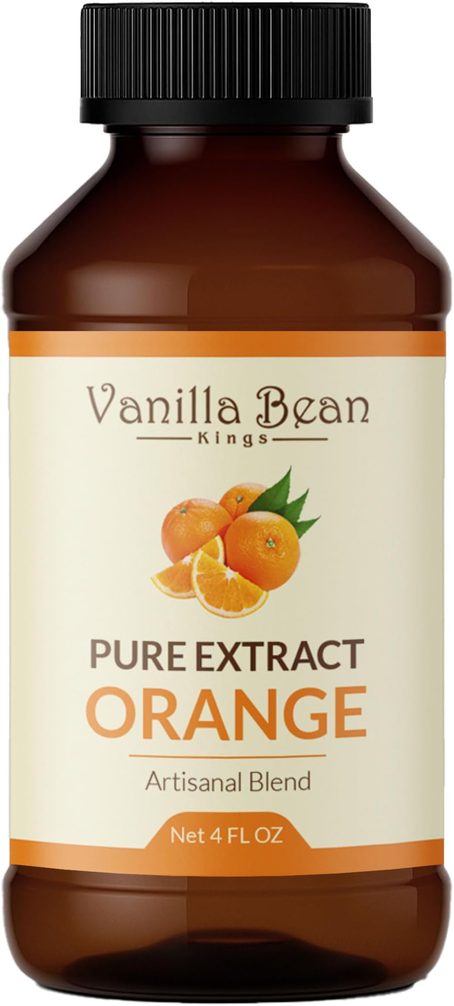 Pure Orange Extract for Baking and Flavoring - 4 OZ - Premium Quality Natural Flavors for Baked Goods, Desserts, & Cooking
