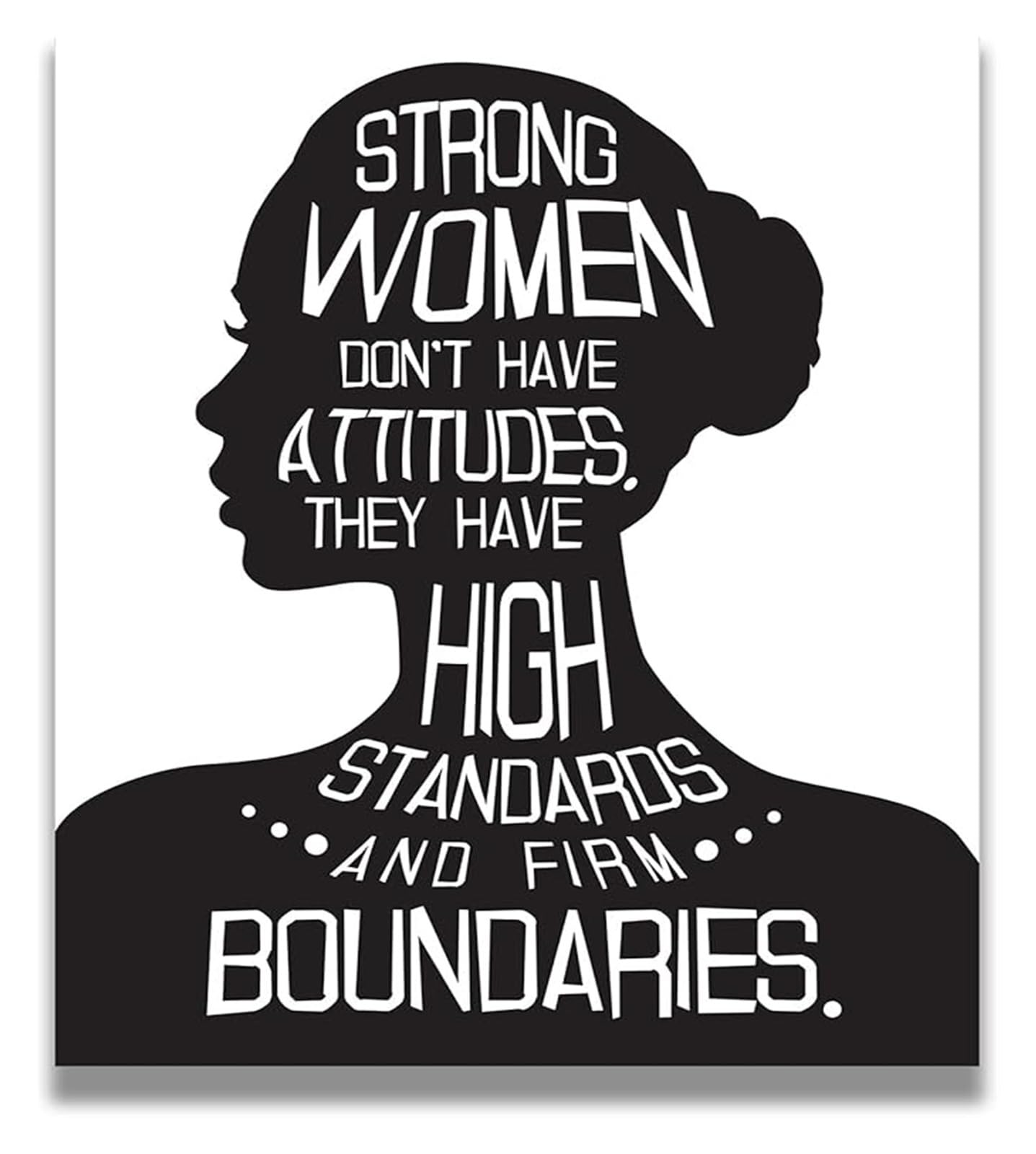 XGINERFEX Feminism Wall-Art - Empowering Quotes for Women and Teens, Motivational Bedroom Decor(Unframed,16x24inch(40x60cm))