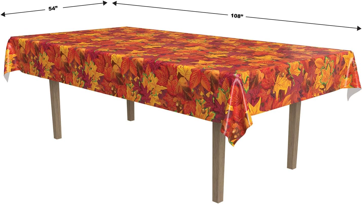 Beistle Fall Leaf Tablecover : Home & Kitchen