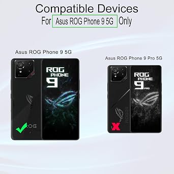 Ibywind 2 Pack Screen Protector For Asus ROG Phone 9 5G,9H Hardness Tempered Glass,With 1Pc Camera Lens Protector,1Pc Back Carbon Fiber Film,Easy to Install
