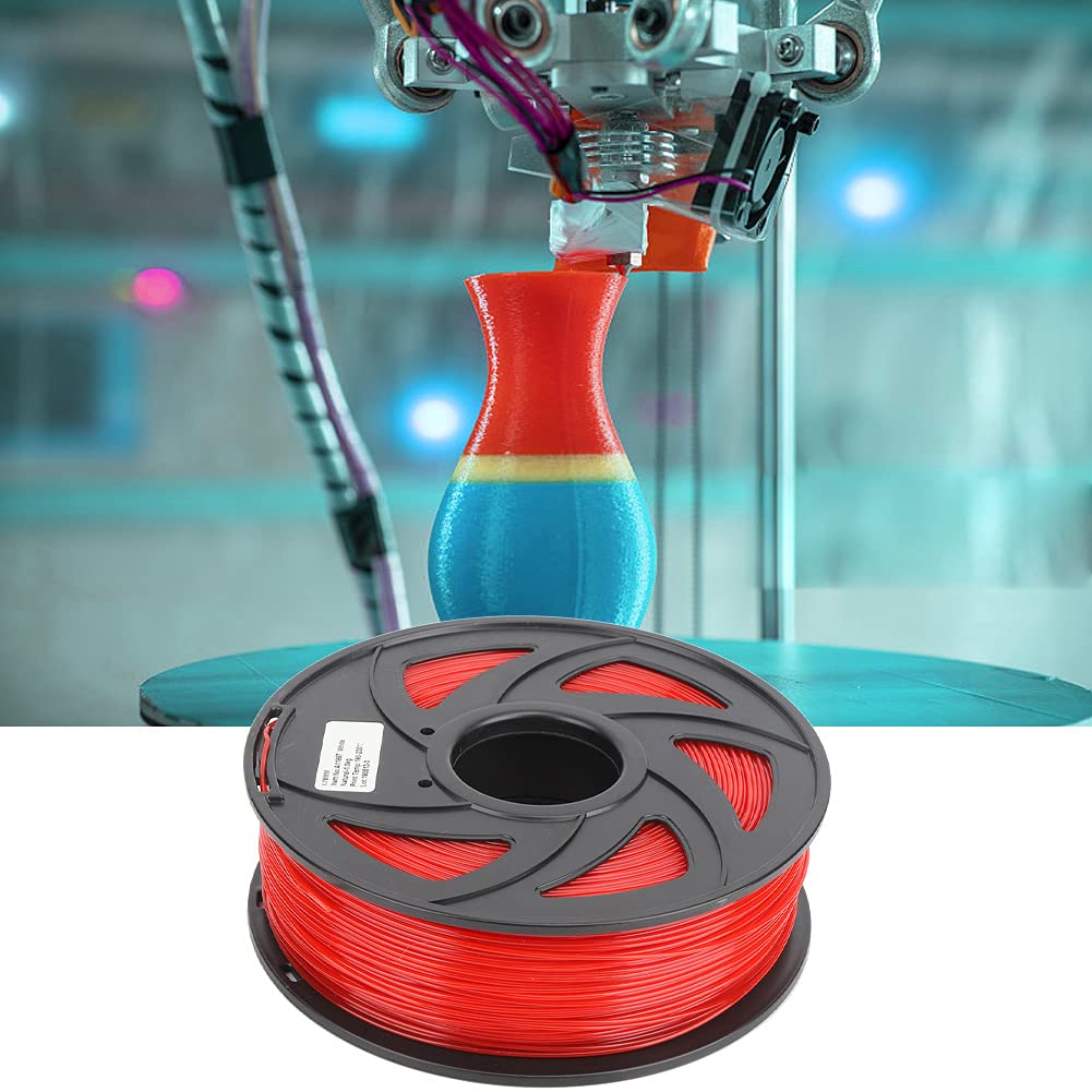 Filament do drukarki 3D PLA czerwony 1,75 mm 1 KG wysokiej jakości błyszczący, łatwy do druku materiał do dekoracji wnętrz zabawki prezenty