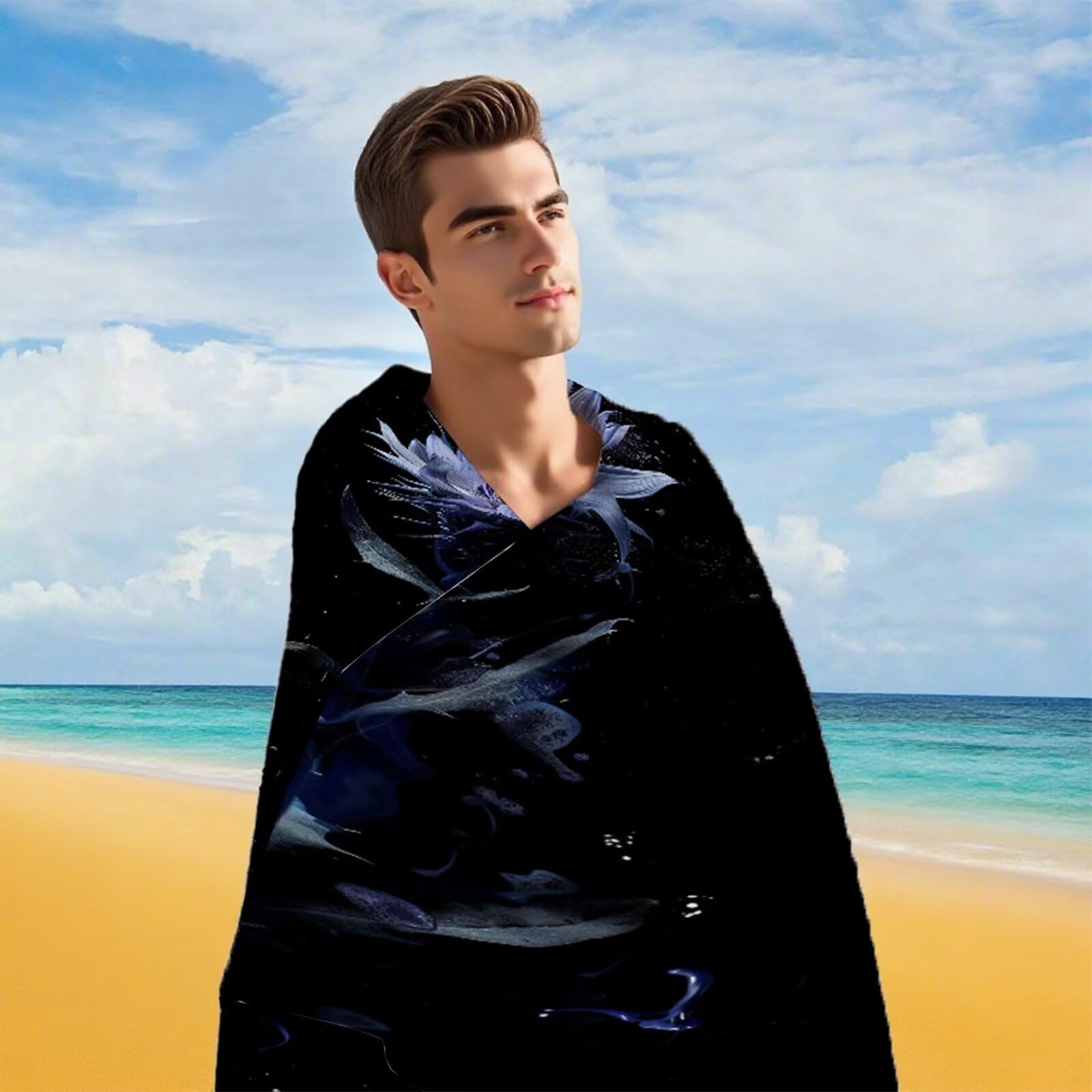 Strandtuch Narzissen Mikrofaser Handtuch Groß 220 x 100 cm, Saunahandtuch Schnell Trocknendes, Sandfreie Stranddecke, Saugfähiges Badetuch, Platzsparende Reisehandtuch, Strandurlaub Must Haves Y1-241