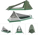 GEERTOP Lightweight 1 Person Bivy Tent 3 Season Waterproof Single Man Backpacking Tent for Camping Hiking Outdoor Backpack Travel