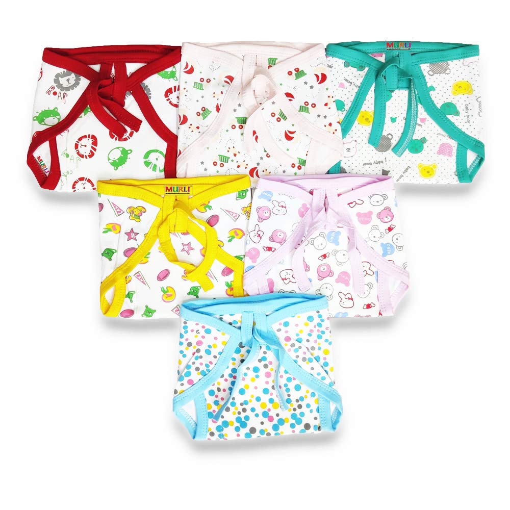 MURLI Baby's Cotton Cloth Diapers/Langot Washable and Reusable Nappies Pack of 6 Pieces (Multi) (12-18 months)-image-6