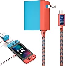 Switch Charger for Nintendo Switch, AC Adapter for Nintendo Switch -Fast Charger Compatible Nintendo Switch/Switch Lite/Switch OLED, 39W 15V/2.6A Output Support TV Mode and Dock Station
