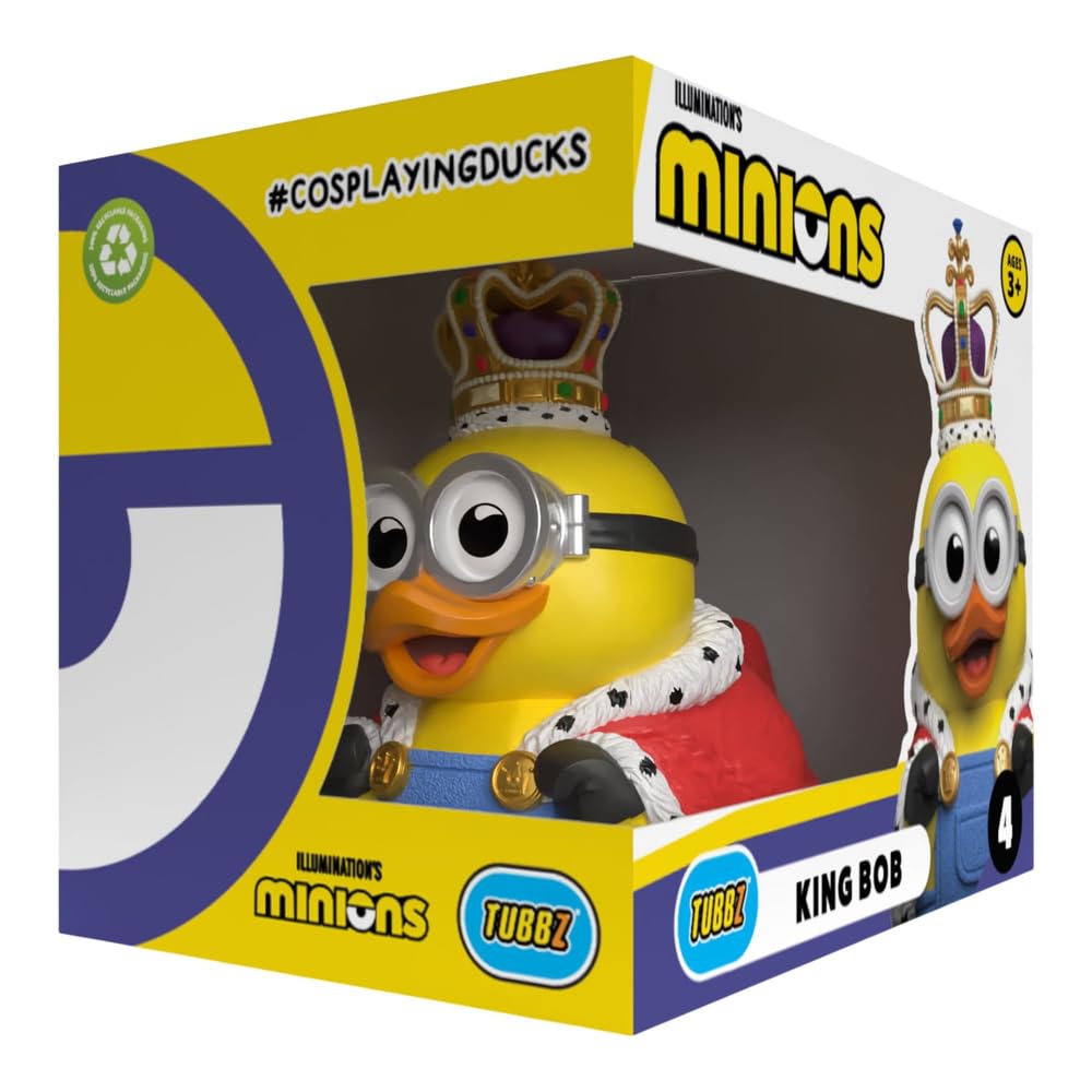 TUBBZ Kutulu Baskı: Minyonlar - King Bob Cosplaying Kauçuk Ördek Vinil Figür