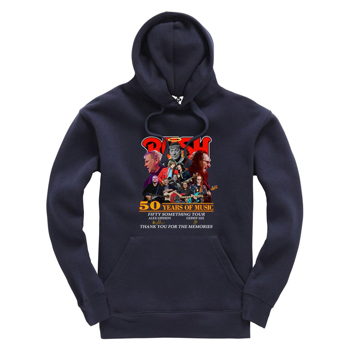 New Spirit Original Rush fifty something 50 years iconic alex rock geedy pop punk icons cool Jumper Unisex Funny Adults Hoodie Jumper Navy