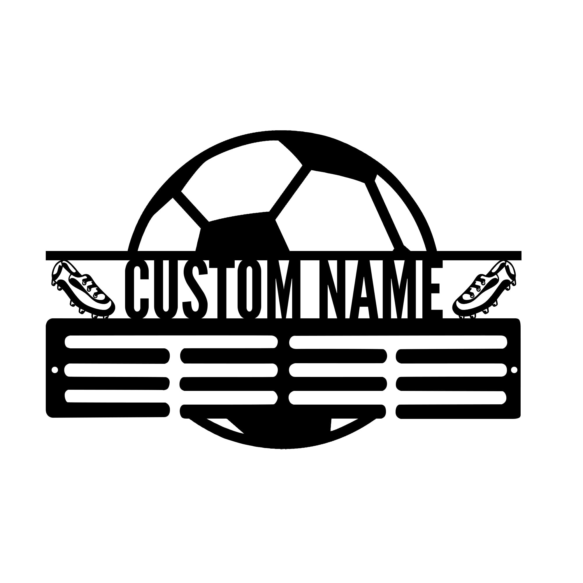 Soporte de exhibición personalizado para medallas de fútbol, estante de premios escalonado