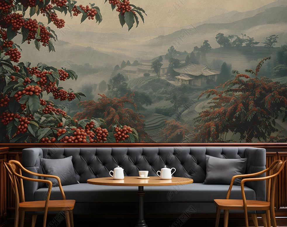 Papier peint intissé fruit rétro mural géant 300x210 cm