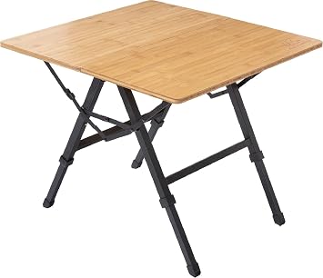 MOUNTAIN SUMMIT GEAR Foldable Bamboo Patio Table for Indoor/Outdoor Use Made by Caddis Sports