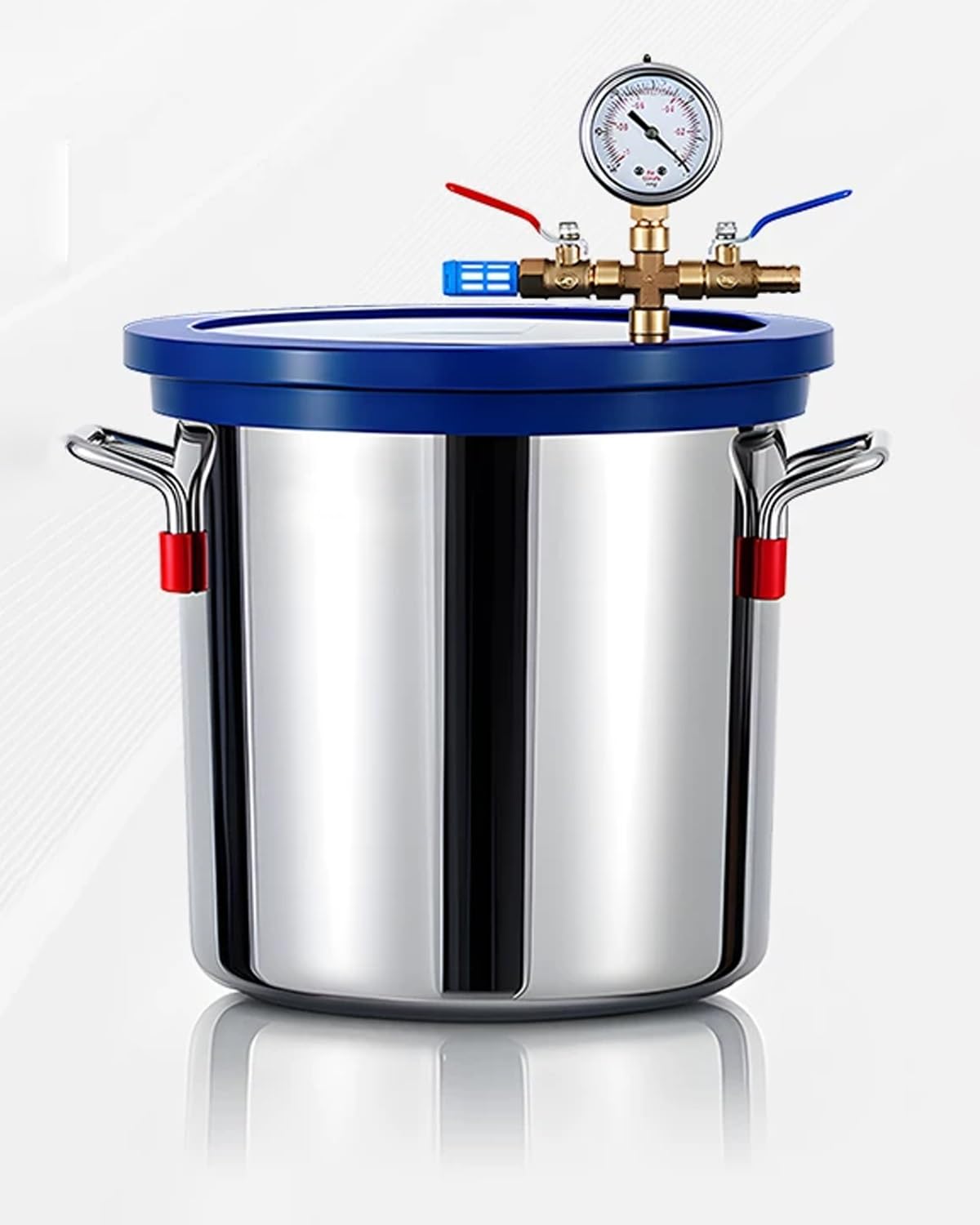 Komora Próżniowa Stalowy Zestaw Komory Próżniowej do Odpowietrzania (pojemność 1, 2, 3, 5 Lub 9 Galonów), System Ciśnieniowy do Odlewania z Żywicy, Usuwanie(5 Gallon/18L)