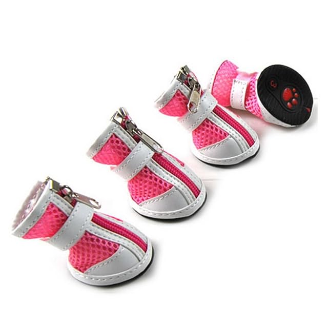 Foto 3 de 7 de Zunea Zipper Sandalias de Malla Transpirable para Cachorro Perro Zapatos de Verano Botas Patas Protectores…