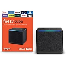 Amazon Fire TV Cube, with AI-powered Fire TV Search, Hands-free streaming device with Alexa, Wi-Fi 6E, 4K Ultra HD