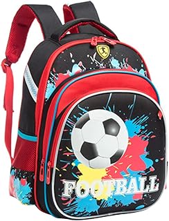 Zaino per Bambini Zaino Ragazzi, Zaini Scuola Elementare Bambino Impermeabile Corazza Dura Riflessione Notturna Sacchetti Scuola Calcio Ideale per Studenti di 7-12 anni Scuola Viaggi all'aperto