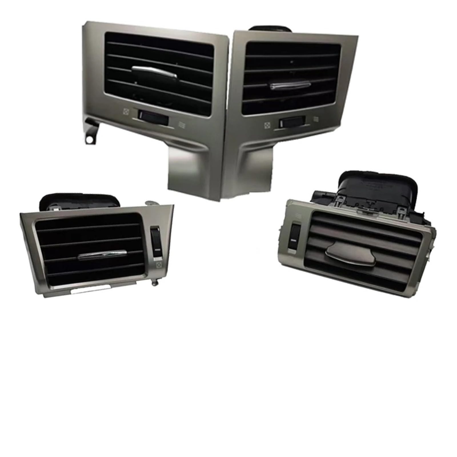 Ohocean Silver 4Pcs For Lexus Lx570 Lx450 Lx460 2007-2017 Dashboard Air Outlet Penal Conditioner Conditioning Vent Car Conditioner Outer Vent Air(Silver 4Pcs)