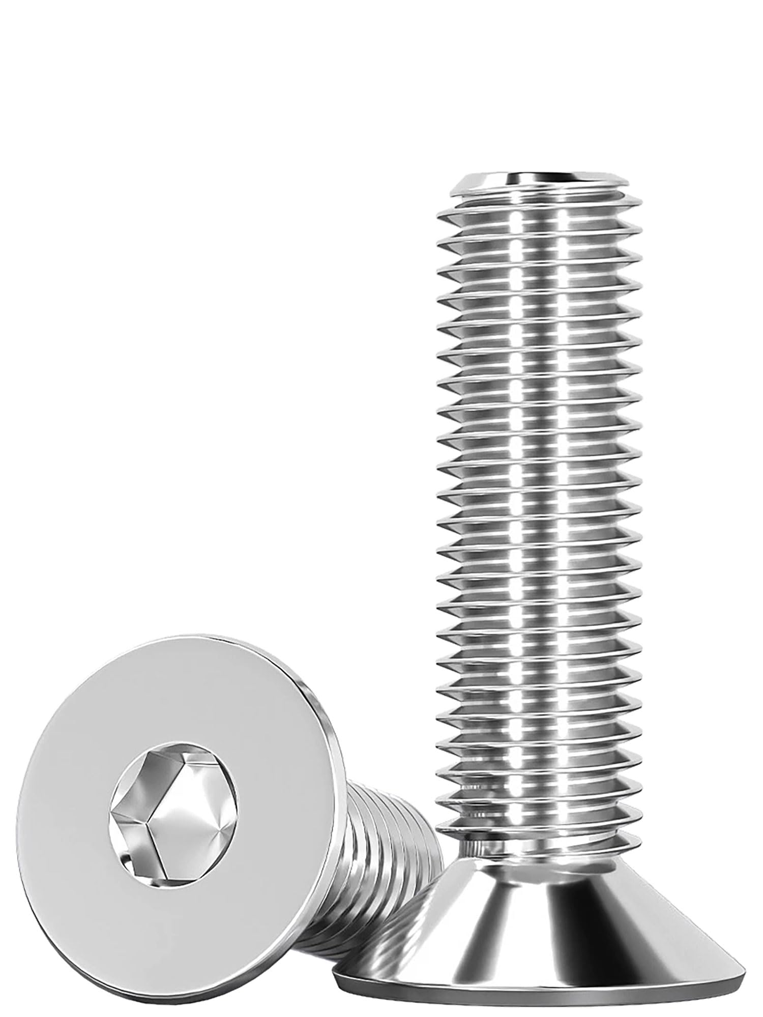 Humyu M5 Hex Bolts 25mm, 25Pcs M5 Countersunk Bolts, Hex Socket Countersunk 304 Stainless Steel Allen Key Bolts
