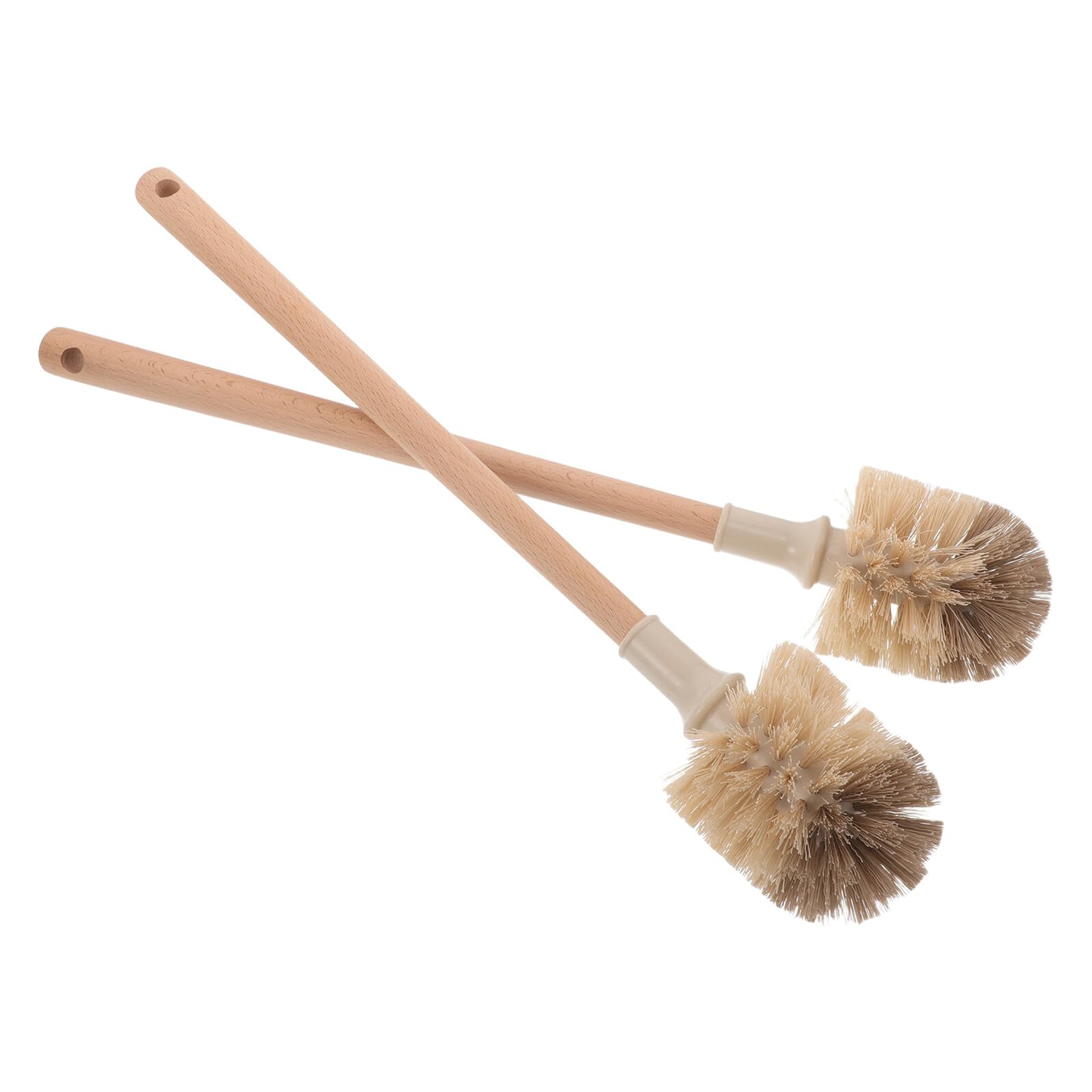 Brosse de toilette nettoyage en profondeur Alipis avec poils robustes et manche bois