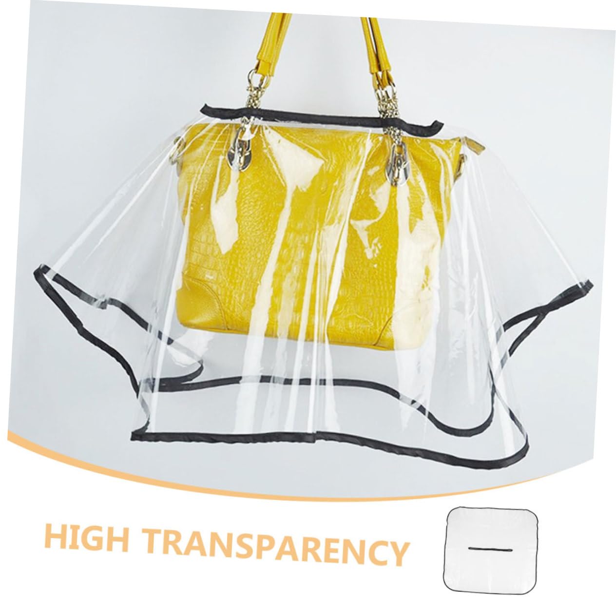 BESTOYARD Transparente Regenhülle Handtaschen Regenschutz Eva Material Verstärkte Kanten Faltbar Leicht Reise Rucksack Schutzhülle