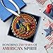 FLAGWIX 250 Anniversary USA Ornament for 4th of July Decorations - Glass Patriotic Christmas Ornaments - United States 250 Years American Anniversary Merchandise Memorial Day Fourth of July Gifts Bulk