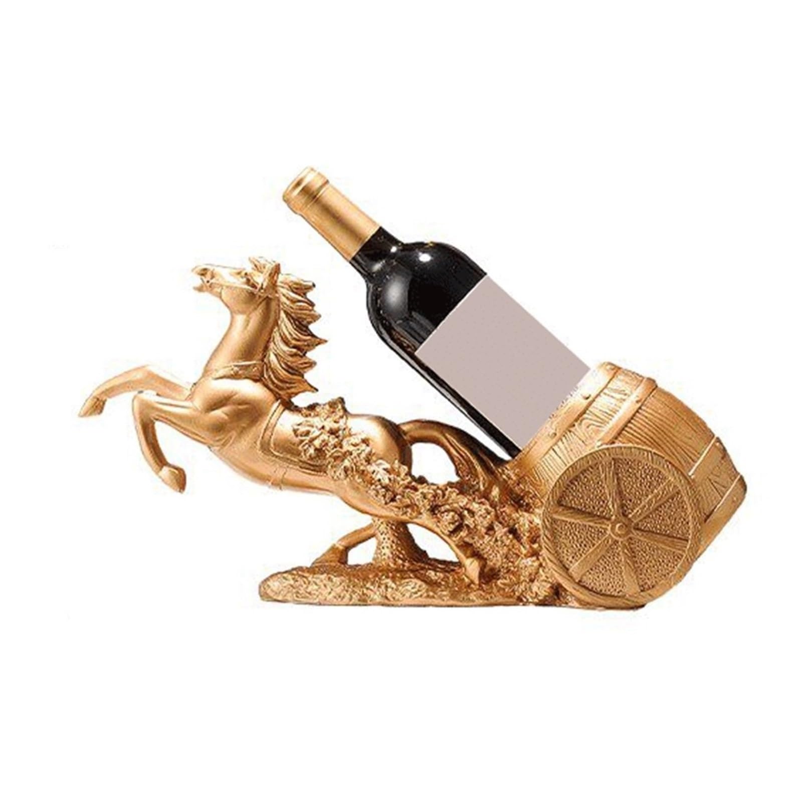 Ripiano portaoggetti Portabottiglie da tavolo decorativo for vino for cucina Wine Bar all'interno del mobile(Gold)