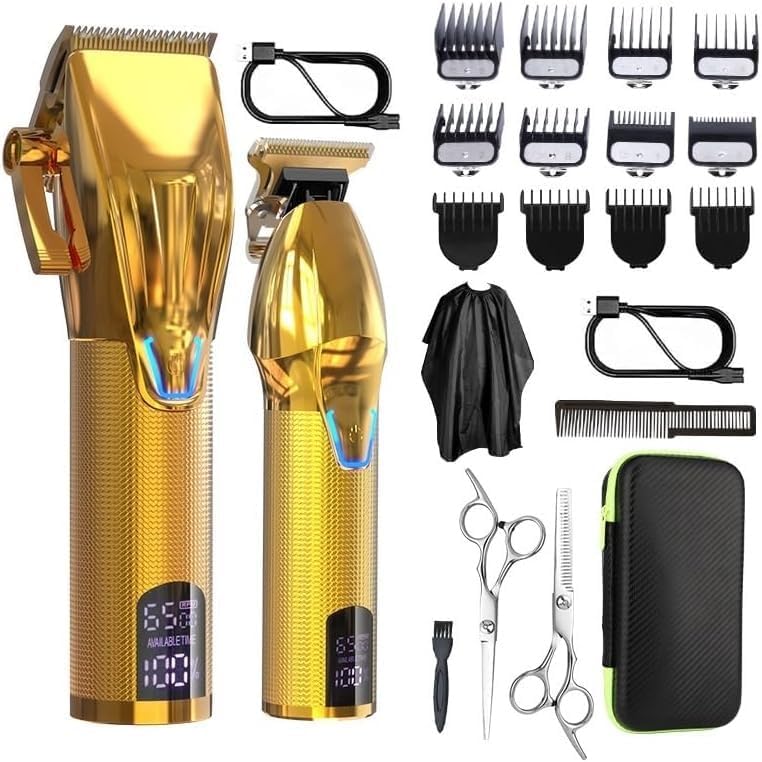 Pro Hair Clipper, Professional Hair Clipper Haircuter Men's Barber Beard Trimmer Rechargeable Hair Cutting Machine Hair Trimmer for Men Shaver