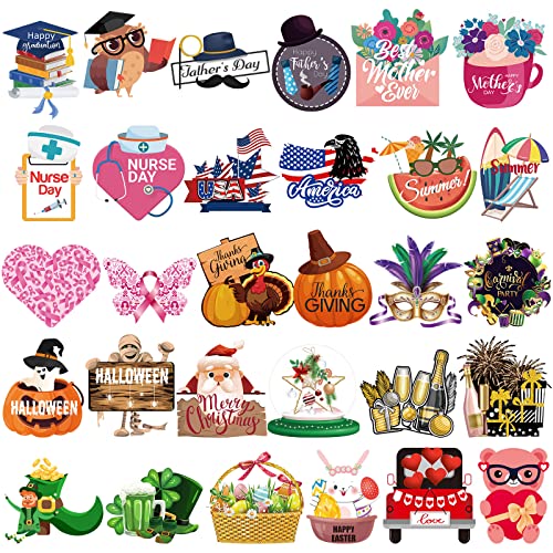 30 Pcs Holiday Magnets Independence Day Fridge Magnets Set Summer Fall Decorative Refrigerator Magnets For 4Th Of July Festival Home Kitchen Locker Whiteboard Dishwasher Magnetic Decorations #TOP30
