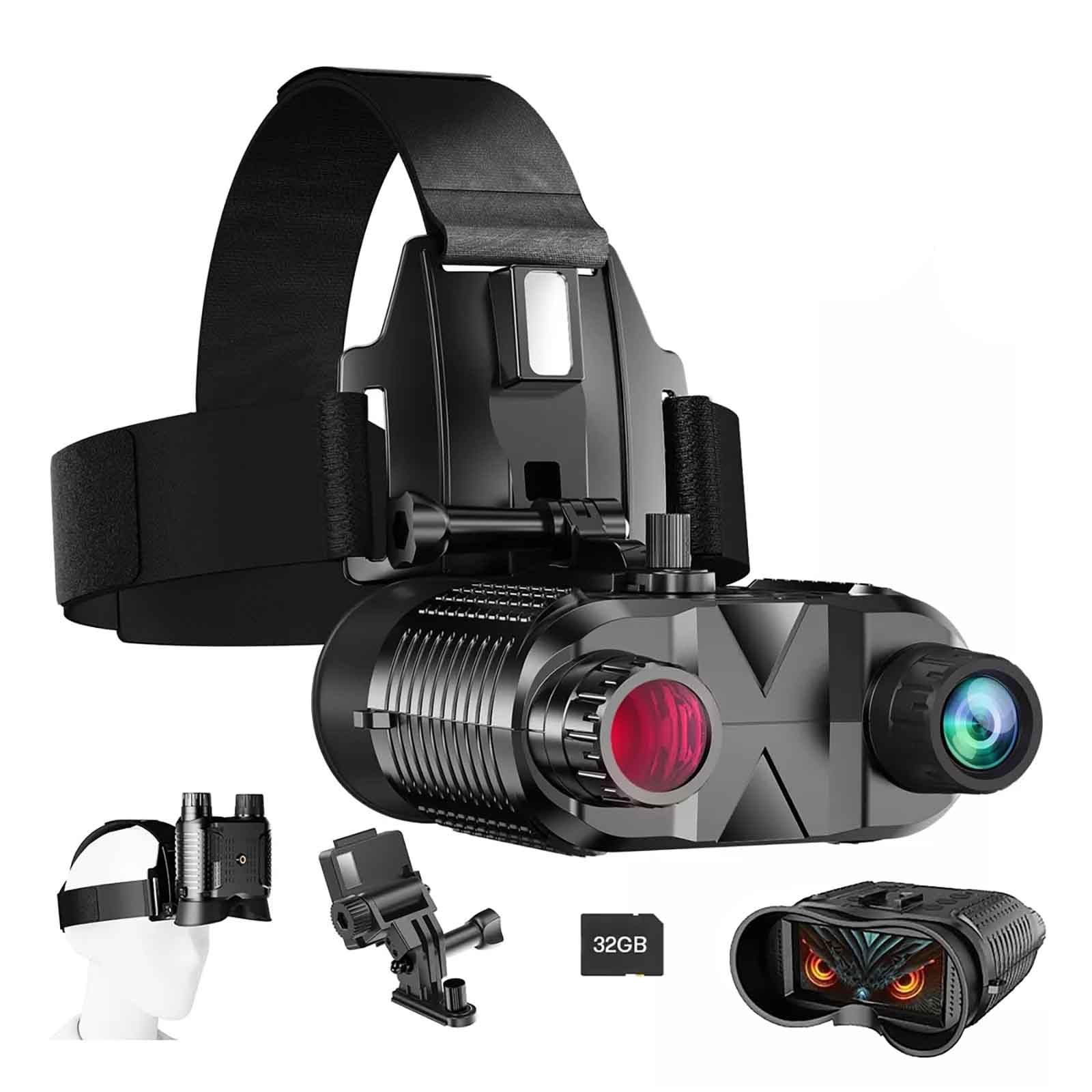 Head Mounted Night Vision Glasses for Adults, Night Vision Binoculars with 4 Color Modes, 8X Magnification, Long Range Infrared Night Vision Glasses-picture-28