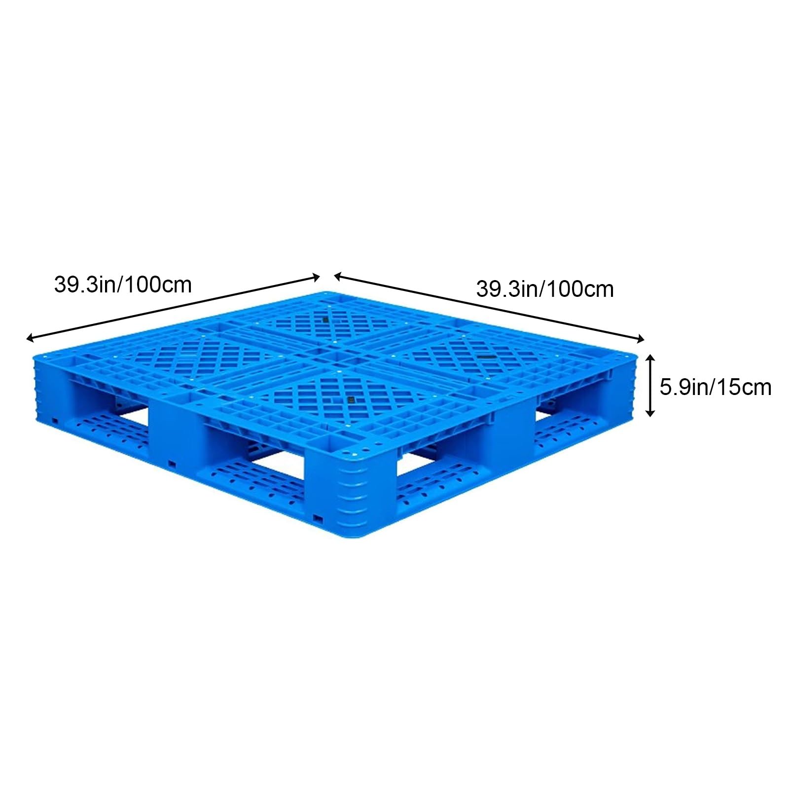 Pallet di plastica resistente, pallet accatastabile ad alta densità del carrello elevatore per stoccaggio industriale del magazzino e movimentazione del materiale