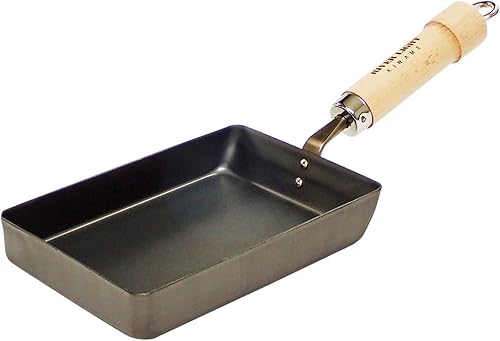 River Light Egg Grill, sartén de hierro, Kyoku, Japón, pequeña, compatible con inducción, fabricado en Japón