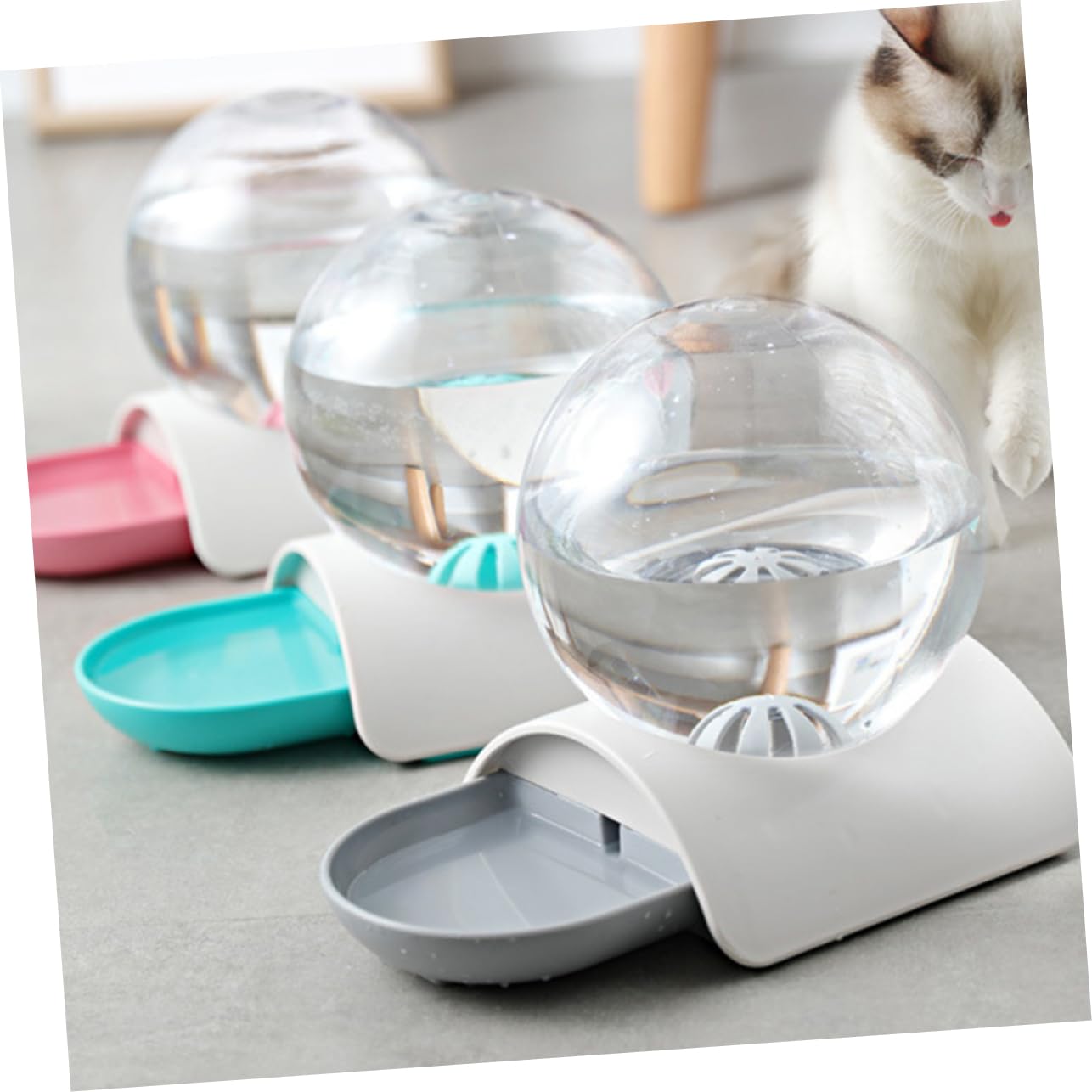 Ipetboom Distributore Automatico Per Animali Domestici Ciotola Rinfrescante Blu Per Cani e Gatti Design Stabile e Materiale Durevole Erogatore Sicuro e Facile Da Pulire Accessorio Per Casa