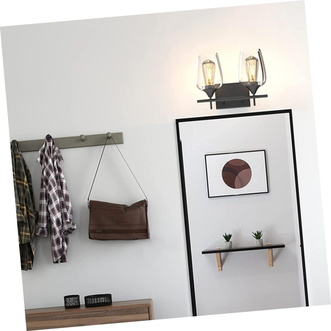 Lampada Da Parete Retrò Parete Specchio Bagno Lampade Per Bagno Luce a Muro Luci Per Lo Specchio Di Vanità Lampadario Ferro Battuto Nero